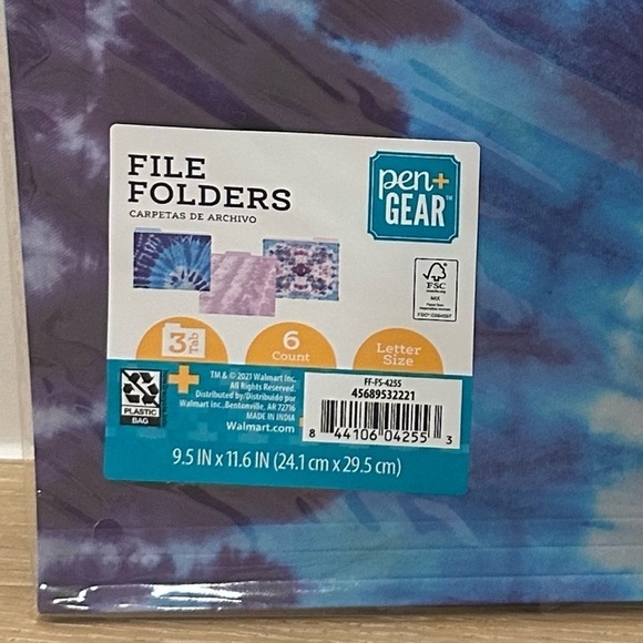 Pen+Gear Acrylic 3-Piece Organization Set & Tie Dye File Folders, 6 Count Bundle - Picture 5 of 15